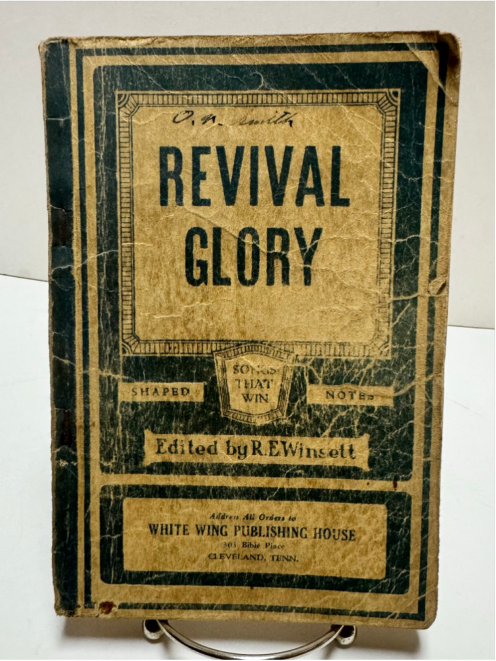 1938 Revival Glory Songs That Win Shaped Notes RE Winsett Song Book Chorus Music